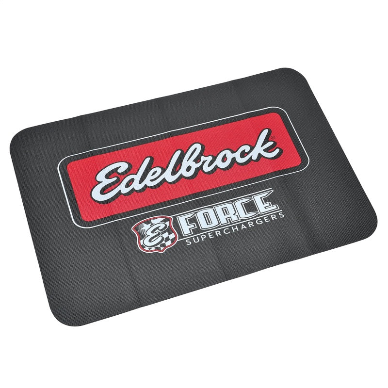 Edelbrock Racing Fender Cover - PVC Foam Mat - 2 Color Printed Edelbrock Racing Logo 2324