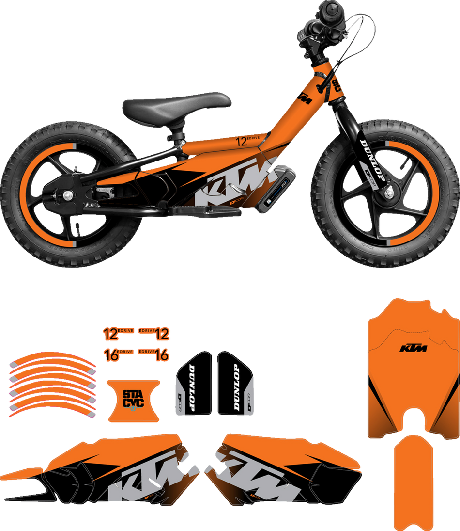 D'COR VISUALS STACYC Stability Cycle Graphic Kit - 12" & 16" - KTM 10-80-205