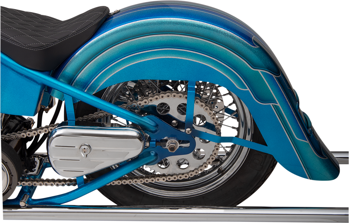 KLOCK WERKS Benchmark 4" Stretched Rear Fender - Frenched - Steel - For Custom Application KWF-02-0400