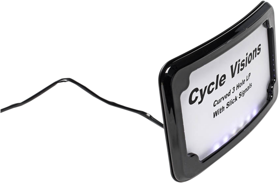 CYCLE VISIONS License Plate Frame - Black CV4641B