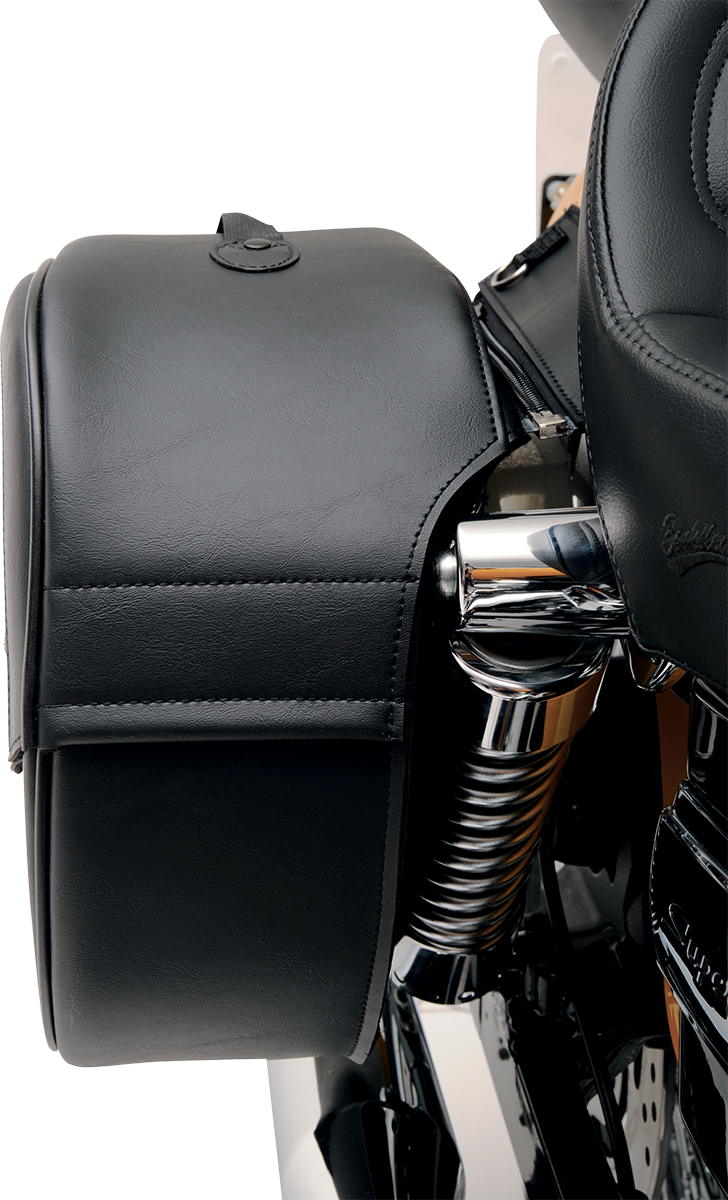 SADDLEMEN Drifter Saddlebags with Shock Cutaway - Black 3501-0576