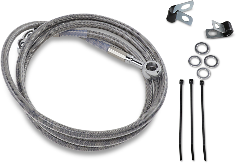 DRAG SPECIALTIES Brake Line - Front - +8" - Stainless Steel 640115-8
