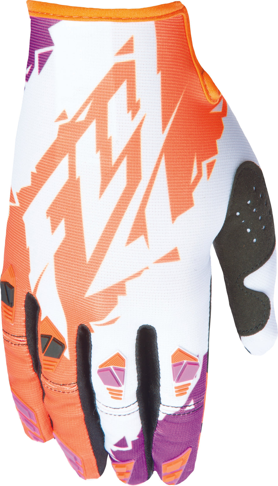 FLY RACING Kinetic Crux Gloves Orange/Purple Sz 5 370-41705