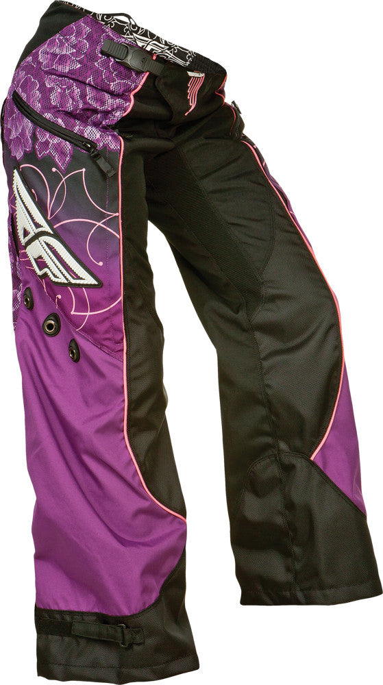 FLY RACING Women's Kinetic Over-Boot Pant Black/Purple/Pink Sz 19/20 368-63013