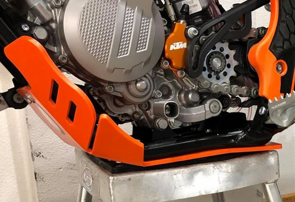 AXP RACING Xtrem Skid Plate - Orange - KTM AX1448