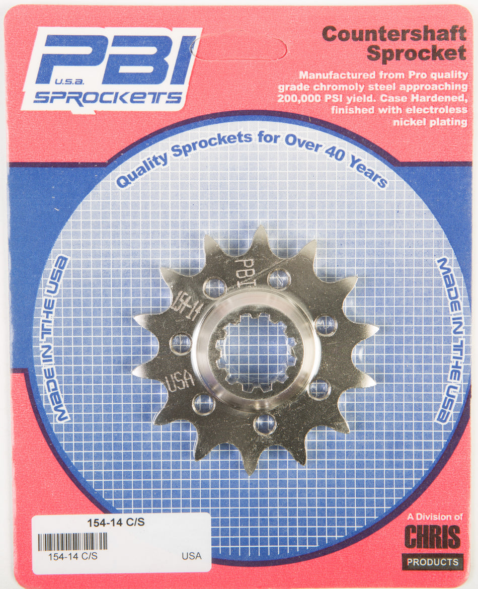 PBIFront Cs Sprocket Steel 14t-520 Husq154-14