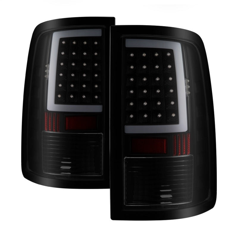 xTune 13-18 Dodge Ram 1500 (LED Model Only) LED Tail Lights - Blk Smk (ALT-ON-DRAM13V2-LBLED-BSM) 9041020