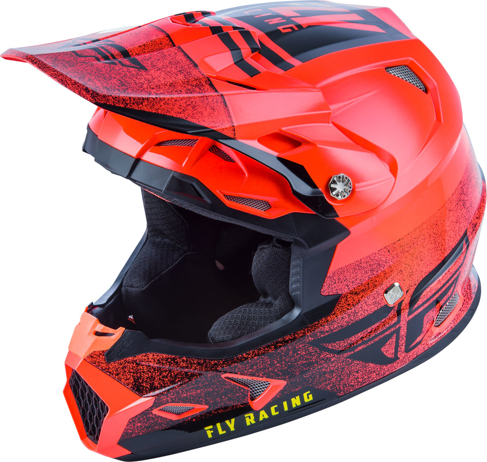 FLY RACING Toxin Embargo Helmet Neon Red/Black Lg 73-8538-7
