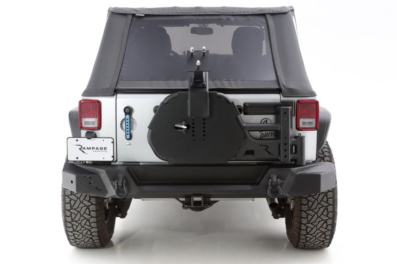 Rampage 07-18 Jeep Wrangler JK (Incl. Unlimited) Trailguard Rear Bumper - Black 99619