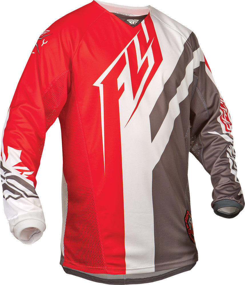 FLY RACING Kinetic Division Jersey Red/Grey/White 2x 368-5222X