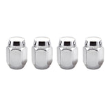 McGard Hex Lug Nut (Cone Seat) M12X1.25 / 13/16 Hex / 1.28in. Length (4-Pack) - Chrome 64003