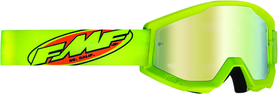 FMF Youth PowerCore Goggles - Core - Yellow - Gold Mirror F-50055-00003 2601-3024