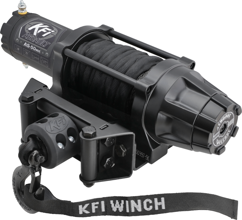 KFI Assault Series Winch Wide 5000 lbs. - Synthetic Cable AS-50WX