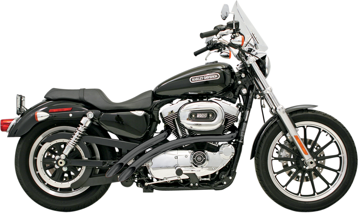 BASSANI XHAUST Radial Sweeper Exhaust - Black - '86-'03 XL XL-FF12B