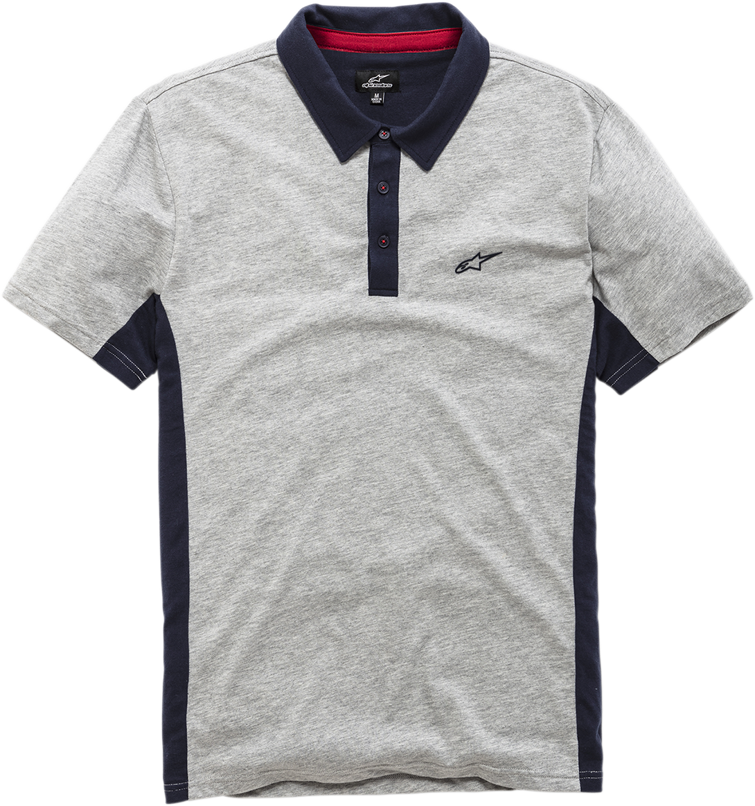 ALPINESTARS Champion Polo Shirt - Heather Gray/Navy - 2XL 12104150011712X