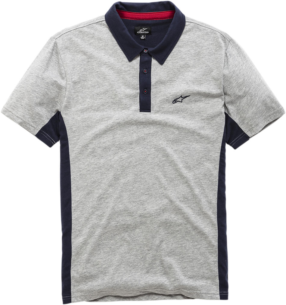 ALPINESTARS Champion Polo Shirt - Heather Gray/Navy - 2XL 12104150011712X