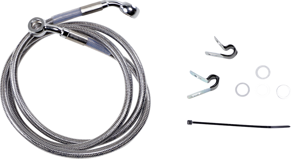 DRAG SPECIALTIES Brake Line - Front - +6" - Stainless Steel - XL 660310-6