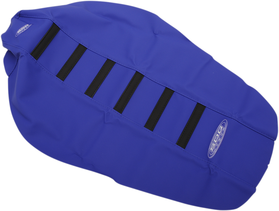 SDG 6-Ribbed Seat Cover - Black Ribs/Blue Top/Blue Sides 95934KBB