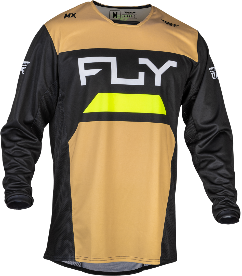 FLY RACING Kinetic Reload Jersey Khaki/Black/Hi-Vis Lg 377-522L