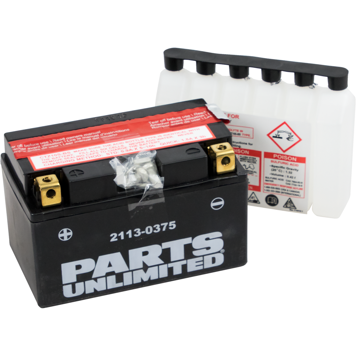 Parts Unlimited Agm Battery - Ytz10s-Bs Ctz10s-Bs