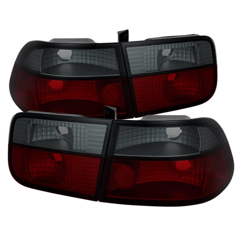 Spyder Honda Civic 96-00 2Dr Crystal Tail Lights Red Smoke ALT-YD-HC96-2D-CRY-RS 5076557