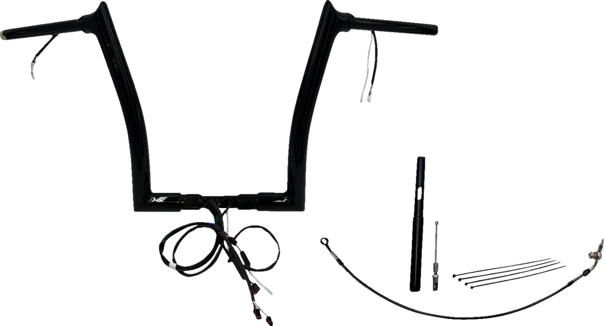 FAT BAGGERS INC. Handlebar Kit - Pointed Top - 14" - Black 812914-B