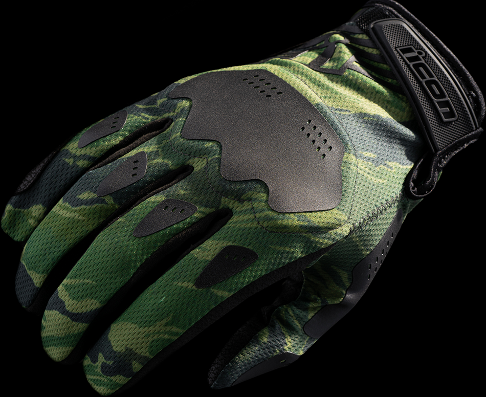 ICON Hooligan™ Tiger's Blood Gloves - Green - Medium 3301-4624