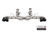 Corsa 20-23 Chevrolet Corvette C8 RWD 3in Track Cat-Back Delete Exhaust w/4.5in CF Black PVD Tips 21104CFBLK