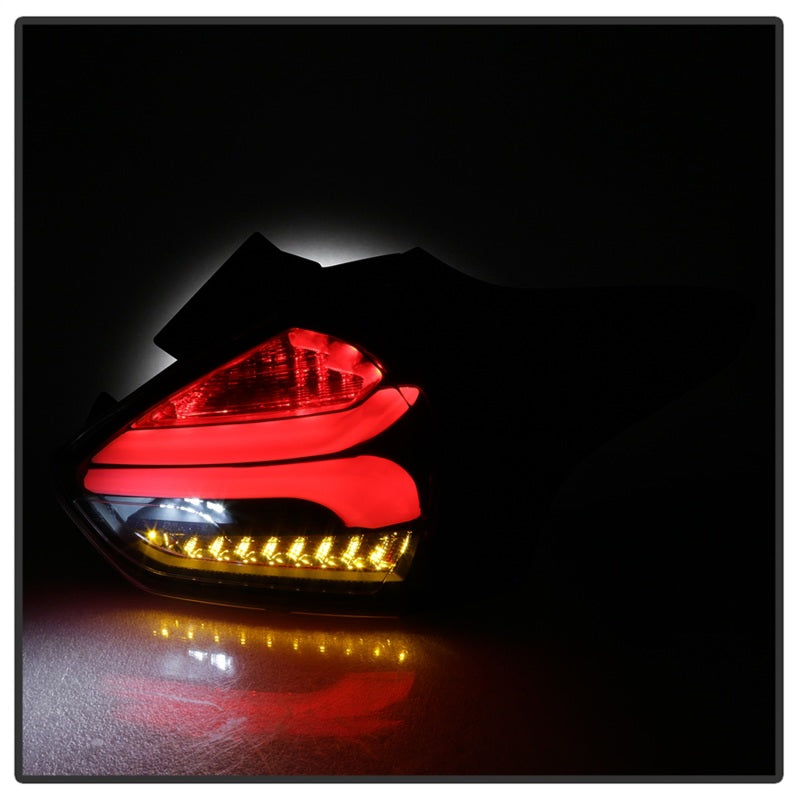 Spyder 15-17 Ford Focus Hatchback LED Tail Lights w/Indicator/Reverse - Black (ALT-YD-FF155D-LED-BK) 5085719