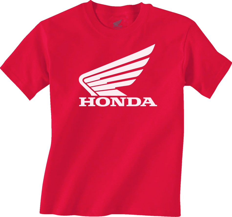 HONDA APPAREL Youth Honda Wing T-Shirt - Red - Medium NP21S-Y3034-M