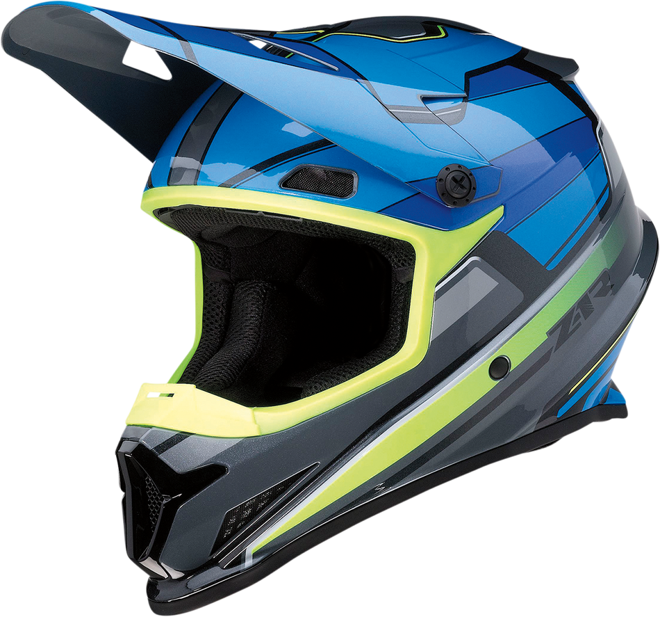 Z1R Rise Helmet - MC - Blue/Hi-Viz - Large 0110-7195