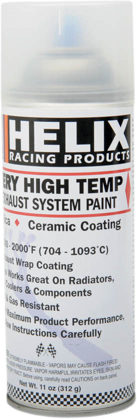 HELIX High-Temperature Paint - Satin Clear - 11 oz. net wt. - Aerosol 165-1150