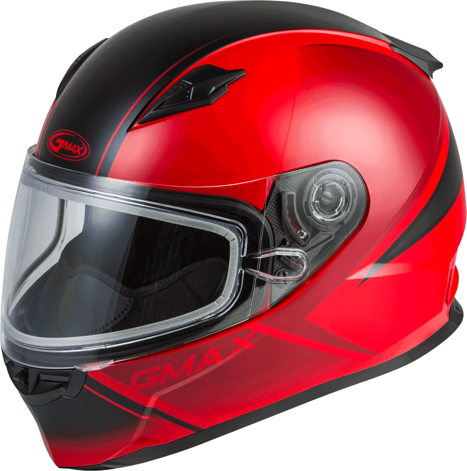 GMAX Ff-49s Full-Face Hail Snow Helmet Matte Red/Black Md G2495035