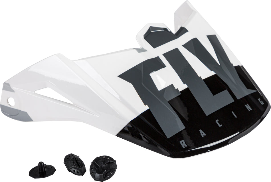 FLY RACING Kinetic Thrive Helmet Visor White/Black/Grey F73-88181