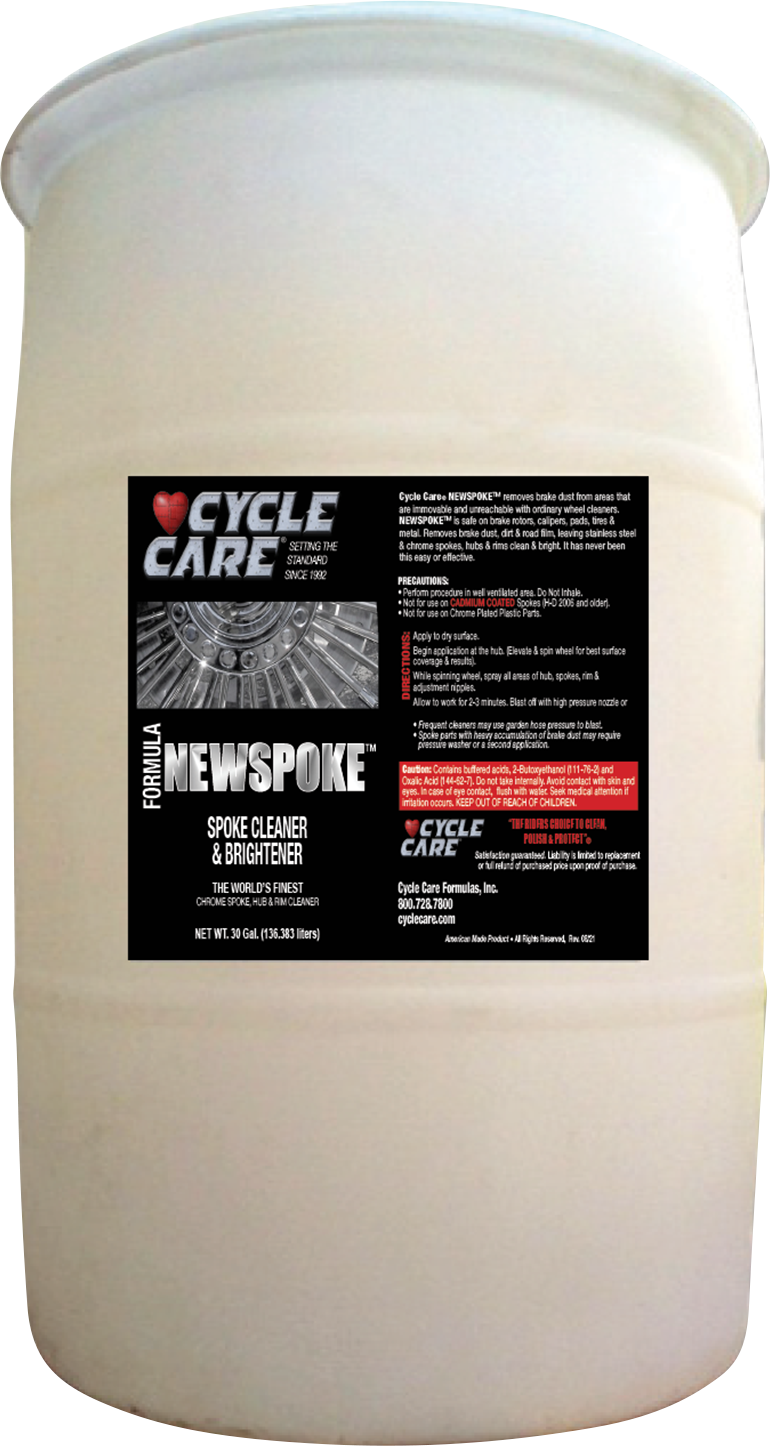 CYCLE CARE FORMULAS Formula Newspoke - 30 U.S. gal. - Barrel 16030