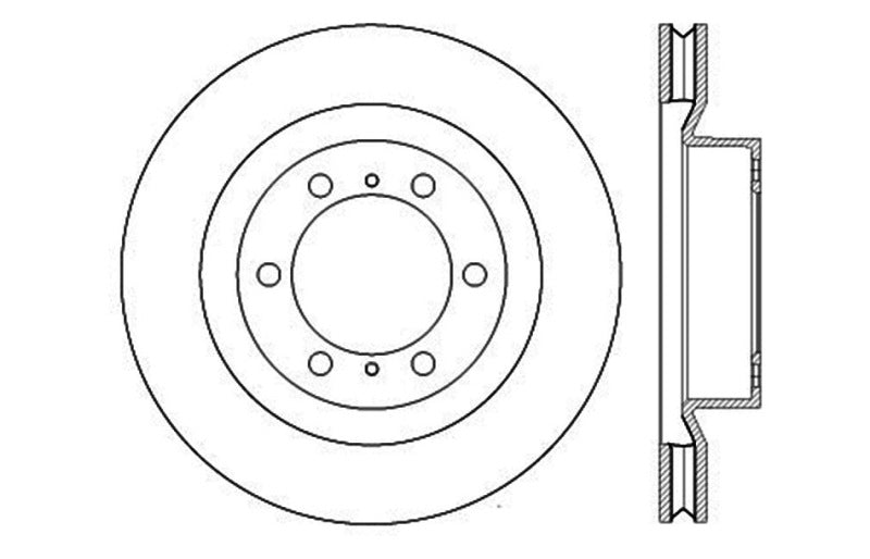 StopTech Slotted & Drilled Sport Brake Rotor 127.44174R