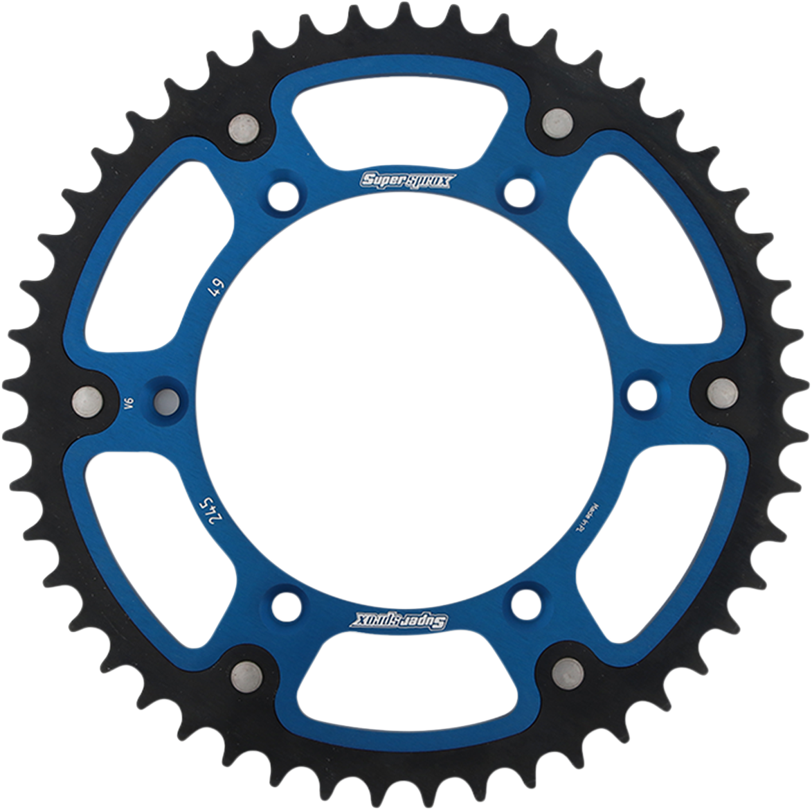 SUPERSPROX Stealth Rear Sprocket - 49 Tooth - Blue - Yamaha RST-245-49-BLU