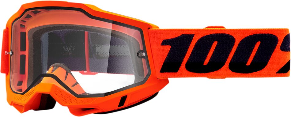 100% Accuri 2 Enduro Goggles - Neon Orange - Clear 50015-00004
