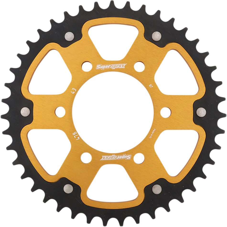 SUPERSPROX Stealth Rear Sprocket - 43 Tooth - Gold - Kawasaki RST-478-43-GLD