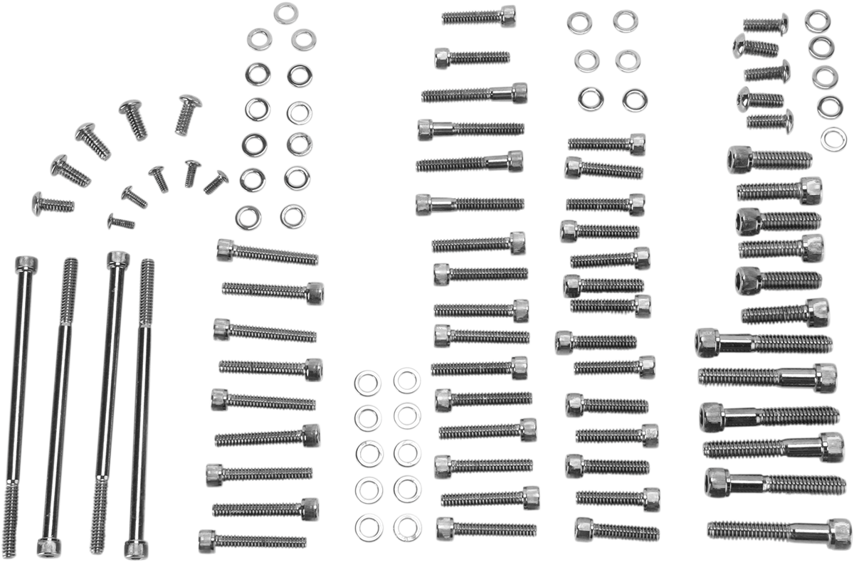 DRAG SPECIALTIES Bolt Kit - Knurled - Motor MK700BK