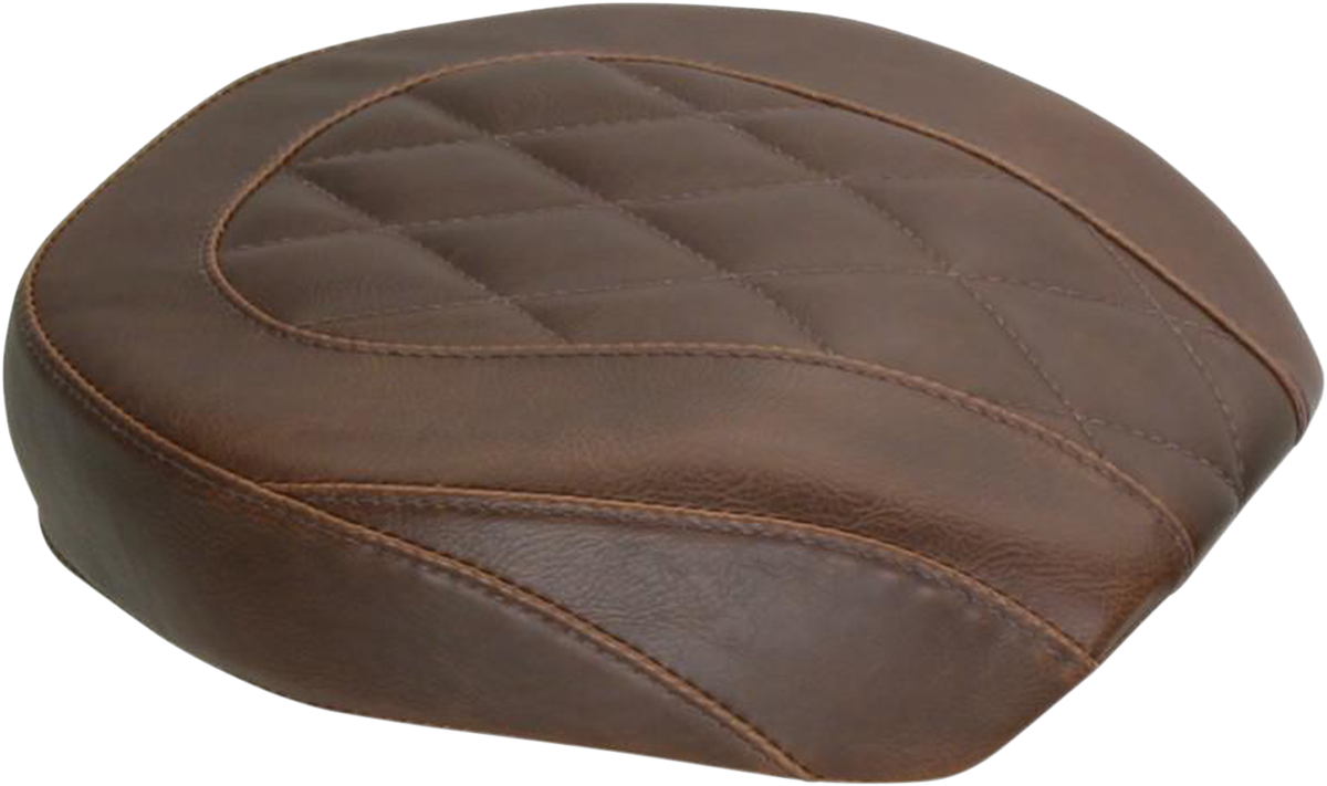 MUSTANG Wide Tripper Rear Seat - Diamond - Brown - Dyna 76709