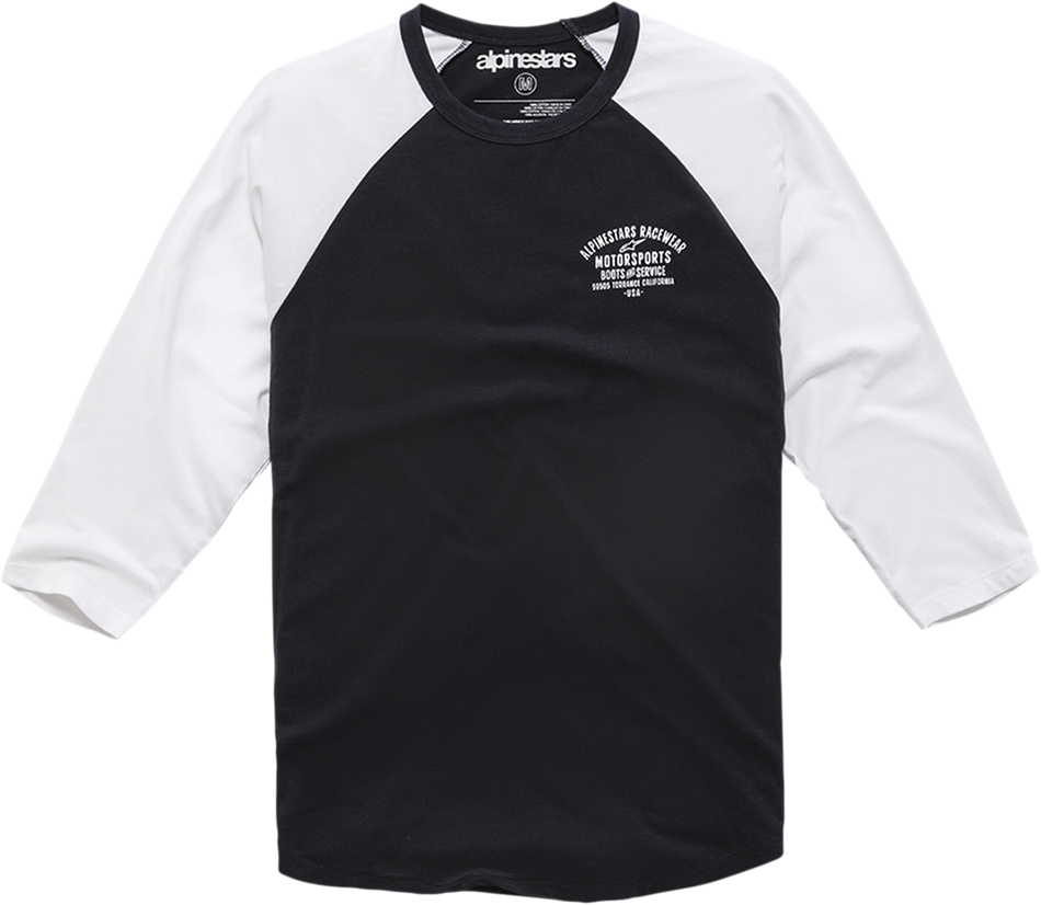 ALPINESTARS Booted Raglan T-Shirt - Black/White - Large 1210710041020L