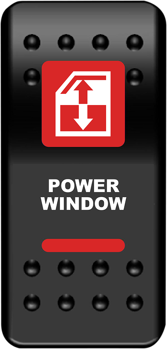 MOOSE UTILITY Rocker Switch - Power Window - Red WIN-PWR-R
