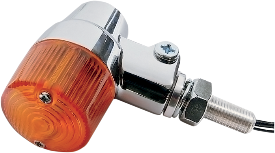 K&S TECHNOLOGIES Marker Light - Single Filament - Amber/Chrome 25-8606