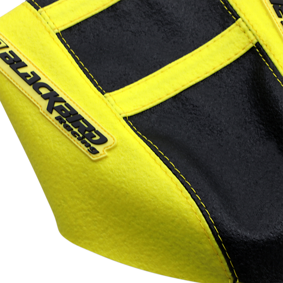 BLACKBIRD RACING Zebra Seat Cover - Gripper - Black/Yellow 1331ZUS