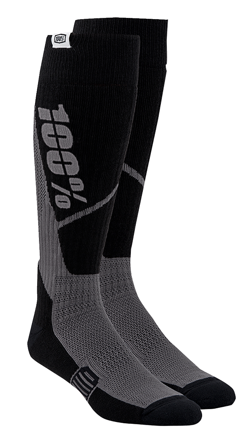 100% Torque Comfort Moto Socks - Black - Small/Medium 20053-00001