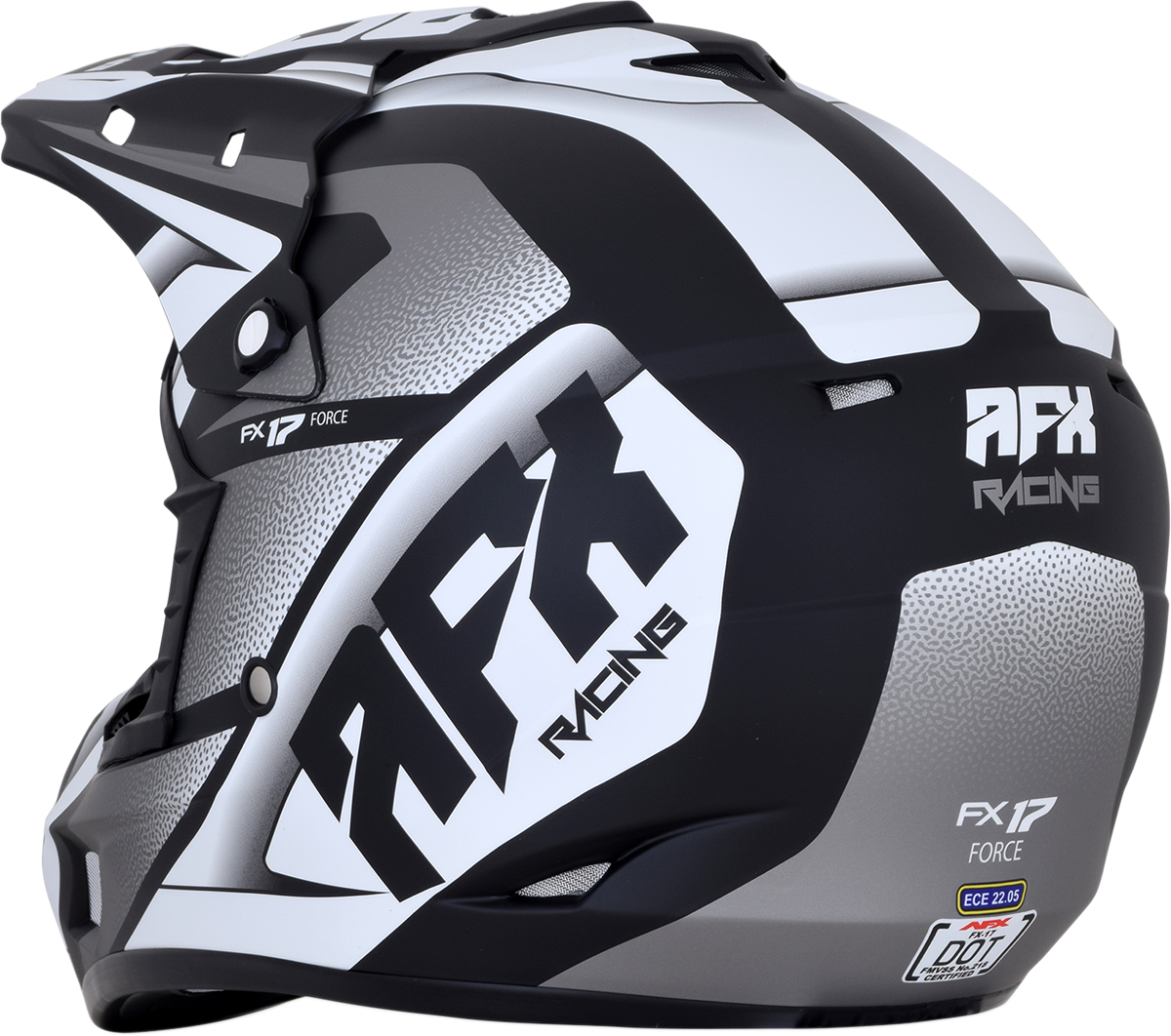 AFX FX-17 Helmet - Force - Matte Black/White - 2XL 0110-5201