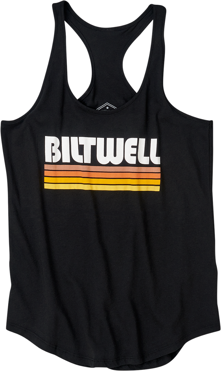 BILTWELL Camiseta sin mangas de surf para mujer - Negro - Grande 8142-045-004