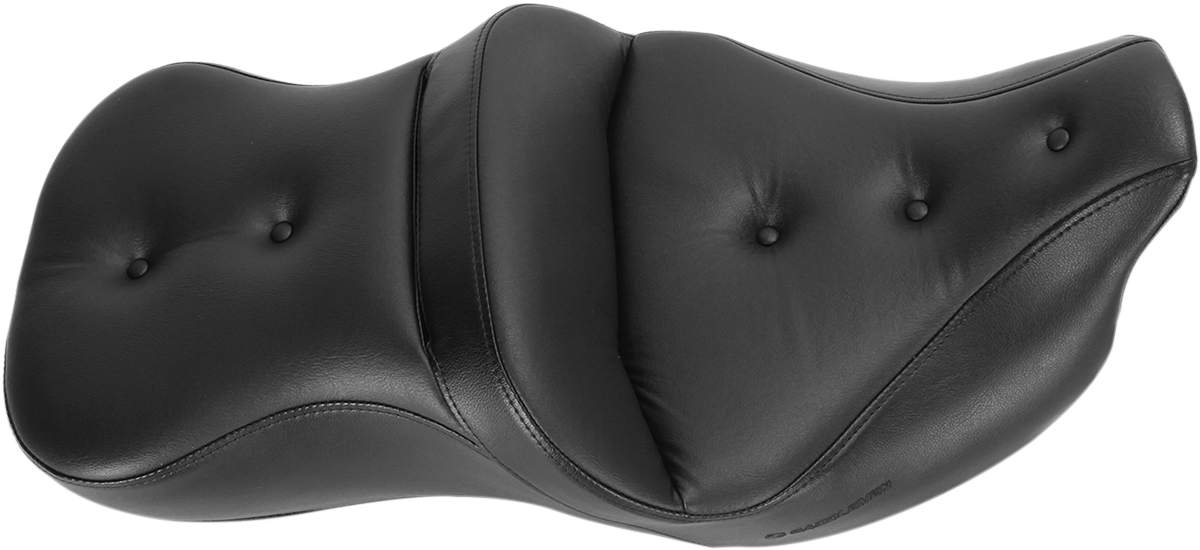 SADDLEMEN Pillow Top Roadsofa Seat - Heated - Black - '08-'23 FLH/FLT 808-07B-181HCT