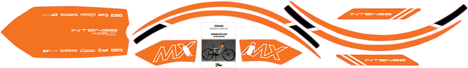 Kit de gráficos D'COR VISUALS para Tazer MX - Naranja 10-80-100-OR 